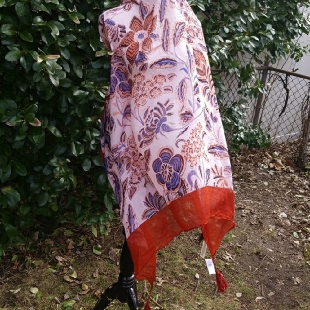 Ann Taylor Autumn Print Ginormous Scarf Nwt View 2